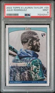 2022 Topps x Lauren Taylor #20 Julio Rodríguez radiocontrol PSA 9 - Imagen 1 de 3