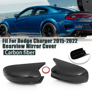Side View Cap Mirror Cover Case Housing OX Horn Style For Dodge Charger 2015-22 - Bild 1 von 10