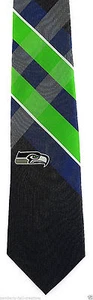 Seatlle Seahawks Men's Necktie Licensed NFL Football Sports Fan Blue Neck Tie  - Picture 1 of 3