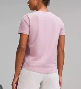 Lululemon Love Curved Hem Crewneck T Shirt Sz 6/8 Blush Pink Pima Cotton *J18 - Picture 1 of 3