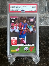 YAMAL SHEETS #108 BIS BARCELONA 2023-24 CHROME MEGACRACKS SANDWICHES 23/24 ROOKIE RC