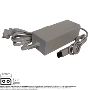 Power Adapter AC DC Square 2-Pin Plug DC12V 12V 3.7A Nintendo Wii RVL-002(USA) - Picture 1 of 3