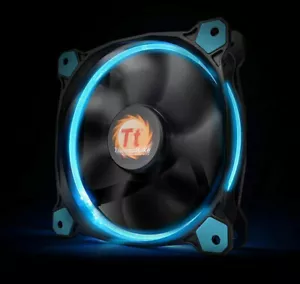 Thermaltake Riing 12 120mm Blue Circular LED High Static Pressure Fan NEW IN BOX - Picture 1 of 3