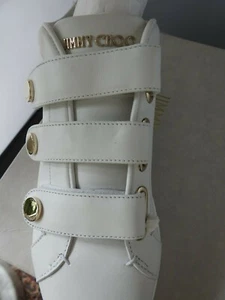 Jimmy Choo Sneaker, Kalbsleder, Goldknöpfe, Qualität und Design, Gr. 40, NEU! - Bild 1 von 6