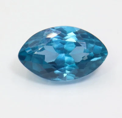 正品蓝色尖晶石,马奎斯切工,14.70 克拉,眼部清洁,无热量 — 第 1/4 张图片