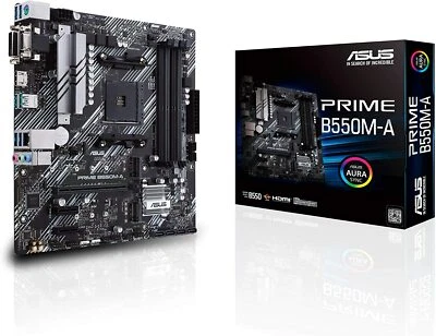 Asus Prime B550M-A Scheda Madre PC Micro-ATX Motherboard AM4 Ryzen DDR4 PCIe 4.0 - Immagine 1 di 4