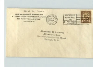 President TAFT, 1930 First Day of Issue w/ Attorney & Counsellor at Law c/c, # 6 - Picture 1 of 1