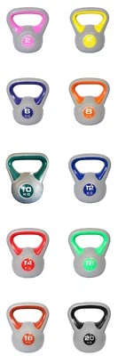 ND SPORTS 8-20kg Vinyl Kettlebell Gewichtsset Kettlebells Übung Zuhause Fitness Training Fitnessstudio
