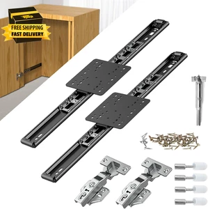 Correderas de puerta de bolsillo 14 pulgadas 2 piezas y hardware para inserción y puerta de gabinete, Disap - Imagen 1 de 7