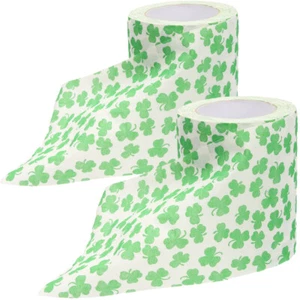 2 Rolls Toilet Paper Shamrock Bath Tissue Color Office Travel - Picture 1 of 12