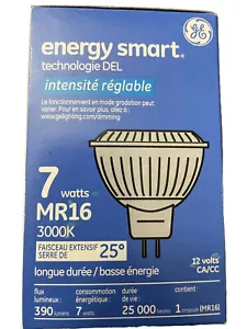 Energy Smart Technologie Dimmable 7 Watts MR16 3000K / 12 Volts CA/CC ( 6Pieces) - Picture 1 of 4