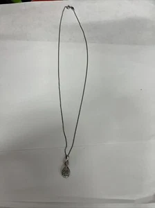 Sterling Silver Kay Jewelers Diamond Infinity Ribbon Knot Pendant Necklace 925 - Picture 1 of 3