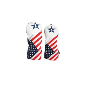 USA 1 & X Headcover Patriot Golf Vintage Retro Driver Fairway Wood Head Cover - Picture 1 of 6