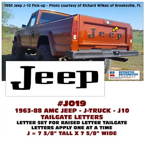 QJ-J019 1963 1966 1971 1974 1985 1986 1987 1988 JEEP J10 TRUCK - TAILGATE DECAL - Bild 1 von 1