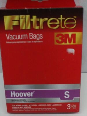 Filtrete 3M Vacuum Bags Hoover S Micro Allergen 3 Bags 64705A - Image 1 of 2