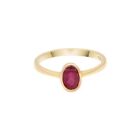 Gift For Her 10k Yellow Gold Natural Ruby Gemstone Jewelry Cocktail Ring Size 7