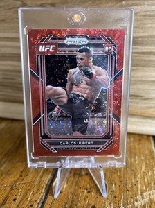 Carlos Ulberg 2023 Panini Prizm Red Disco Prizm UFC Rookie /99 - SHARP!