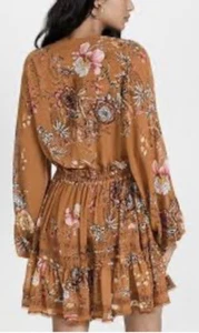 Free People Minikleid Größe Small Damen Kirschblüte Blumenmuster Topas gelb - Bild 1 von 6