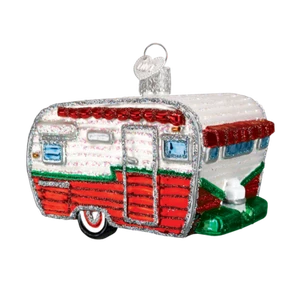 Old World Christmas TRAVEL TRAILER (46041) Glass Ornament w/OWC Box - Picture 1 of 1