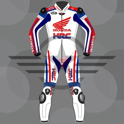 HONDA HRC MOTORCYCLE MOTORBIKE LEATHER RACING SUIT ALL SIZE AVAILABLE - Image 1 of 4