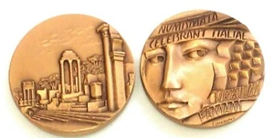 Medalla de bronce coleccionable del Foro Romano, hecha en Milán, Italia - estampada - Imagen 1 de 6