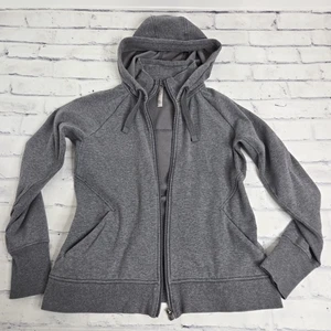 Athleta Triumph Hoodie Jacke Damen Large grau Full Zip Bio Baumwolle Active - Bild 1 von 17