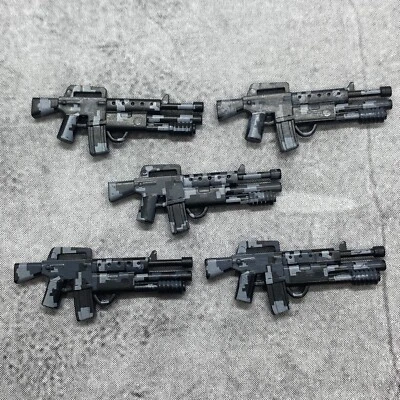 5pack Camo M4 Rifle w/ Grenade launcher Accessory for Minifigures B25016 - Image 1 of 3