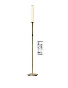 O’BRIGHT LED Cylinder Floor Lamp, with Remote, Antique Brass (Remote Control) - Picture 1 of 5