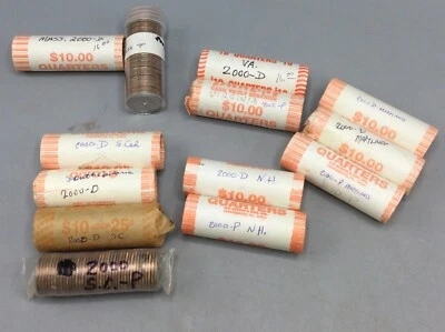 2000 State Quarters Uncirculated Rolls See Description - Image 1 of 4