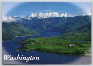 Postal Vista Aérea Chelan Puget Sound Washington Resort Town - John Marshall - Imagen 1 de 2