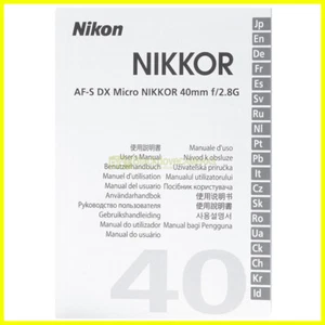 Manuale per Nikon AF-S Micro Nikkor 40mm. f2,8 G Italiano, E G F S J ecc... - Imagen 1 de 2