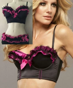 B/NEW Edition ANN SUMMERS WEDDING LINGERIE FRILLY LACE BOW Longline BRA SOLD-OUT - Picture 1 of 9