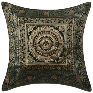 Home Decor Bohemian Brocade Jacquard 16 x 16 in Pillow Cover Case Cushion Room - Picture 1 of 5