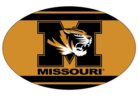MISSOURI OVAL STRIPED MAGNET-MIZZOU TIGERS CAR MAGNET-NEW FOR 2016! Cover