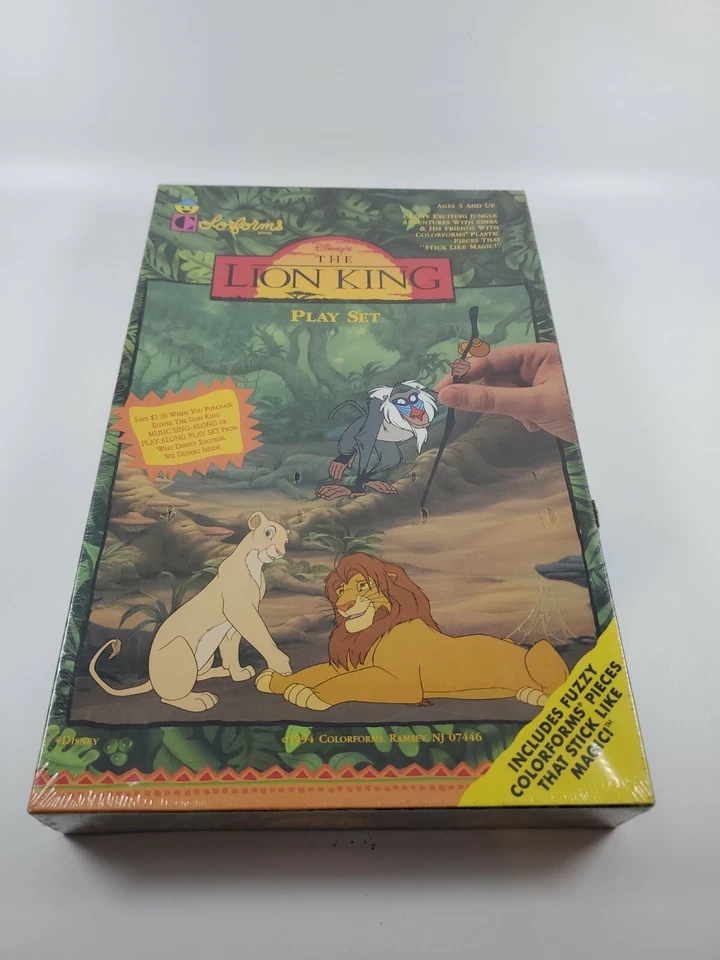 Vintage 90s Disney Colorforms BRAND The Lion King Play Set Kids Boys Girls Game