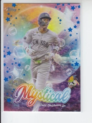 2024 Topps Update JAZZ CHISHOLM JR Mystical Blue Parallel Yankees MYS-31 - Image 1 of 2