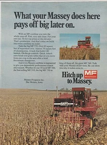Anuncio original de revista Massey Ferguson Combine 1974 - Imagen 1 de 1