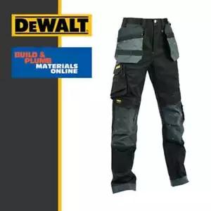 Dewalt Harrison Pro Stretch Fit Trousers Black/Grey -4 Way Worker Plus trade - Picture 1 of 86