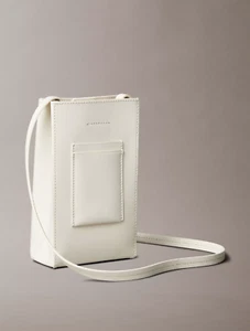 CALVIN KLEIN Line Mini Leather Crossbody Bag, white , perfect gift. - Picture 1 of 3