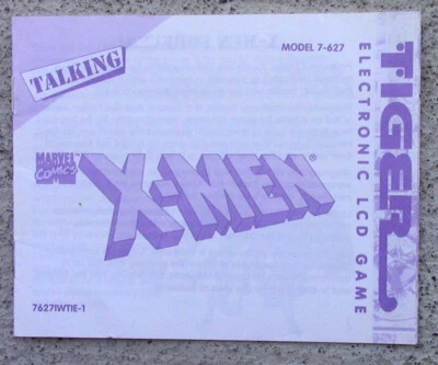 Talking X-Men Tiger Videojuego Electrónico LCD!!! ¡SOLO INSTRUCCIONES!!! Foto 1 de 2