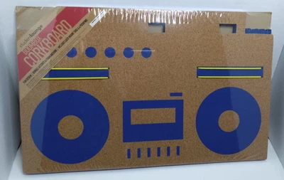 New Student Lounge Boombox Corkboard Message Board - Image 1 of 4