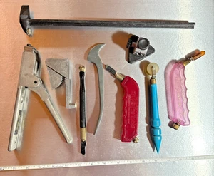 Gemischter Posten Buntglas Rahmen Werkzeuge Lil' Notcher Öl Handschneider MEHR! - Bild 1 von 10