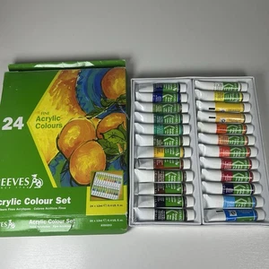 Set Reeves Acrilico Fine 24 PC ACRILICO Colori Colore 12ml Tubi Nuovo 8393202 - Foto 1 di 4