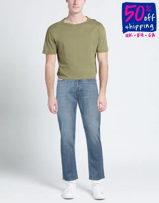 Pantalones de mezclilla rectos D-Viker 09D47 2020 diésel precio de venta sugerido por el fabricante 315 € W30 azul cintura media Foto 1 de 4