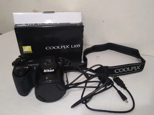 Nikon COOLPIX L105 12.1MP Wide Opticall Zoom Digital Point & Shoot Camera Tested - Picture 1 of 8