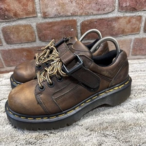 Vintage Made In England klobige Dr. Martens 9757 Plateau-Riemenschuhe Damengröße 6 - Bild 1 von 12