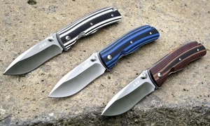 Sanrenmu 9055 Slipjoint 8Cr13MoV Stahl G10 Fischermesser Anglermesser - Picture 1 of 15