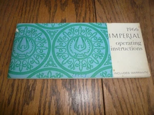 1966 Imperial Instructions Includes Warranty Glove Box & Factory Envelope - Picture 1 of 2