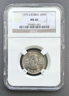 1975 South Korea 100 Won NGC MS66 - Image 1 of 2