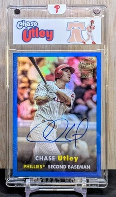CHASE UTLEY AUTO /25 🔥 2024 Topps Archives Fan Favorites PREMIUM BLUE FOILBOARD - Image 1 of 4